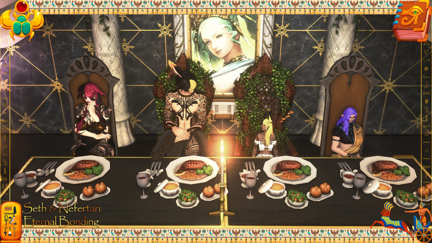 The Wedding Party at Dinner